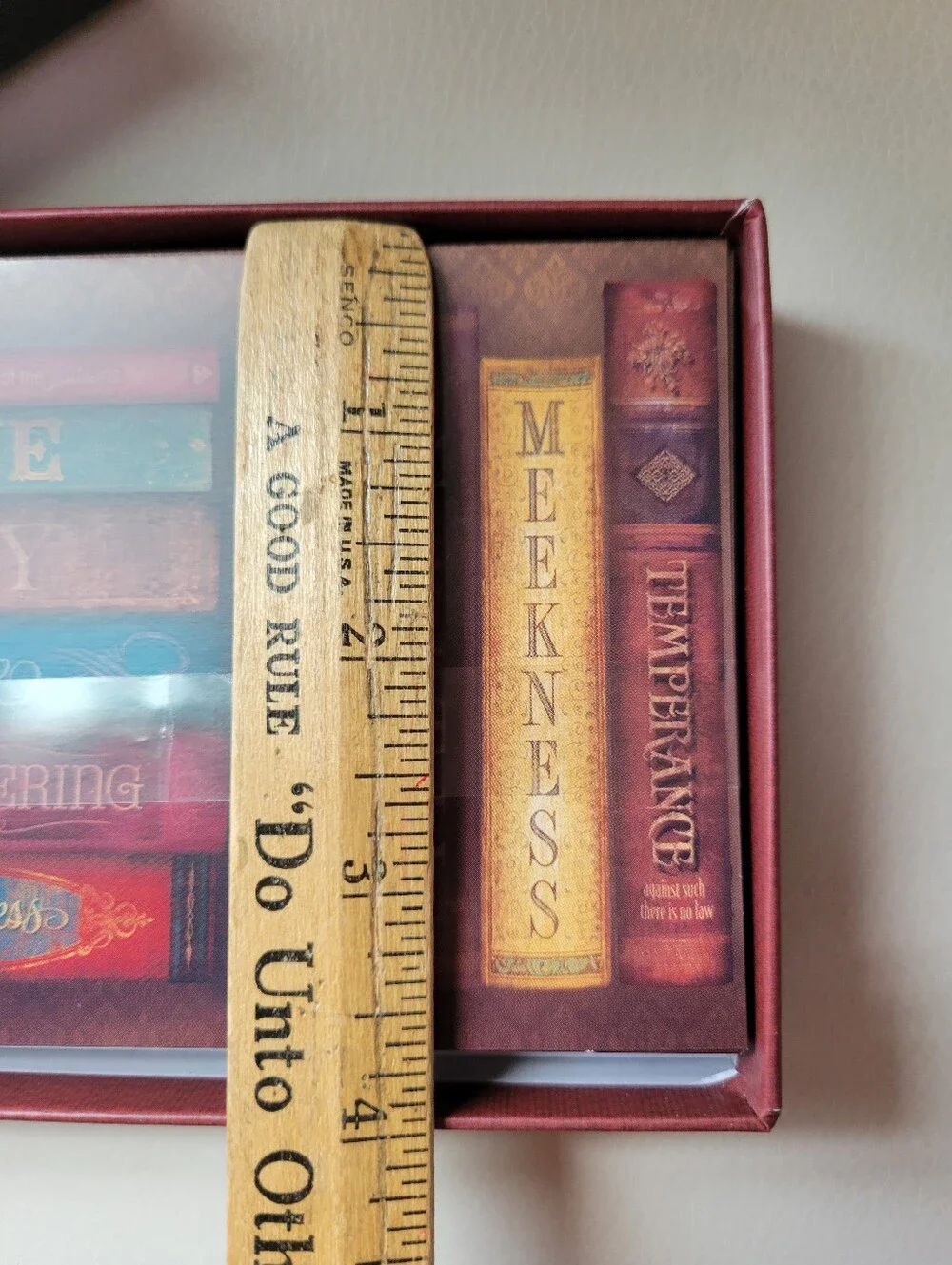 Stacked Books Notecards - Inspirational Words, Multi-Color FINAL PRICE!